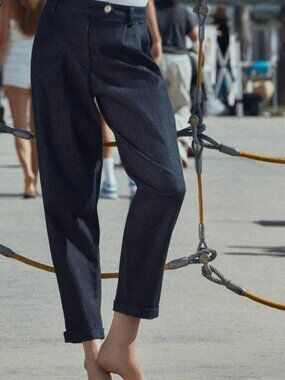 Cuffed Chino Pants with Turned Up Hems